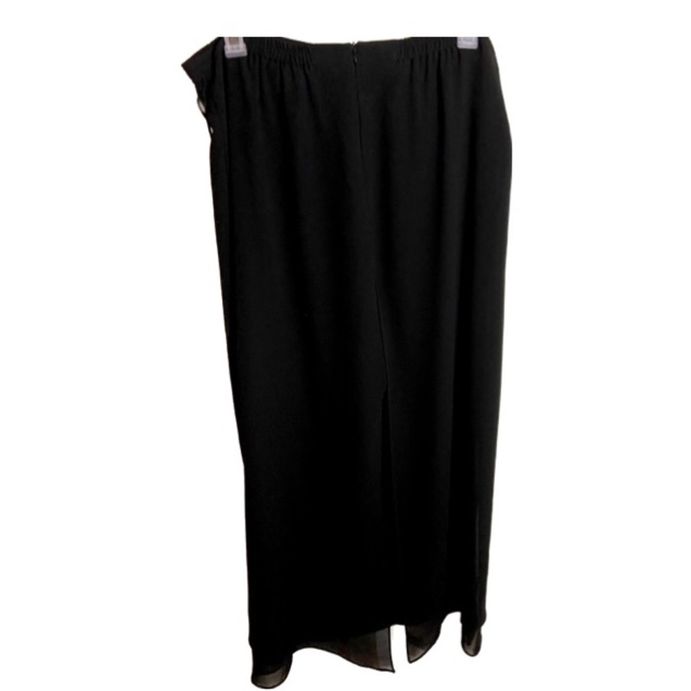 ANOTHER THYME 3 Piece Set Sheer~Jacket Beaded~Shell Wide-Leg Pants~Sheer Overlay - Picture 6 of 10